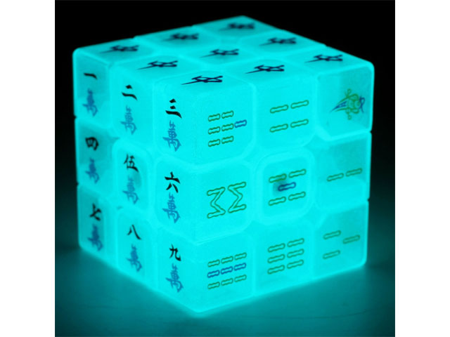 Glow in the Dark Mah Jong Rubiks Cube
