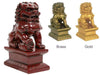 Resin Foo-Lion Statue Pair Set (Smooth Base)