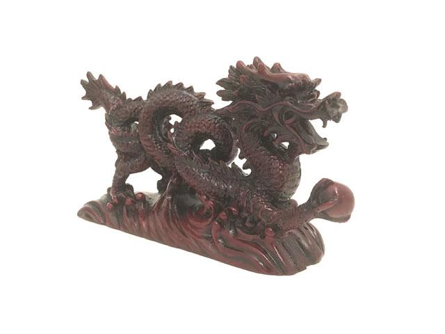 Dragon with Pearl On Sea - 8" Wide