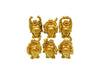 Shinny Gold Laughing Buddha set of 6