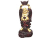 Laughing Buddha Statue 24 inches tall- Mahogany red and gold