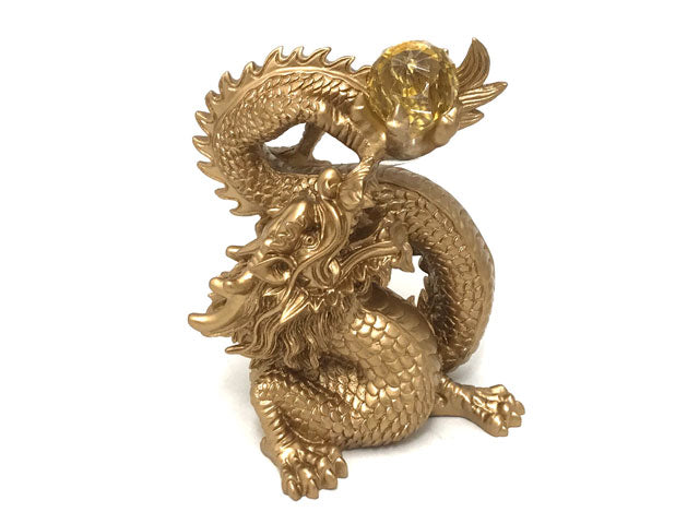 Imperial Dragon with Crystal Ball - Gold