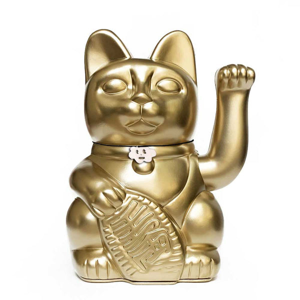 chinese lucky cat in gold color