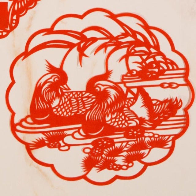 Mandarin Ducks Papercuts