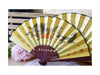 Yellow fan with floral design