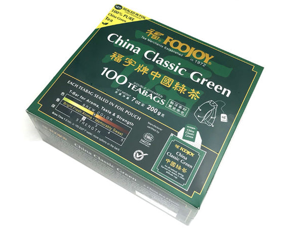 Foojoy classic green tea- 100 teabgs