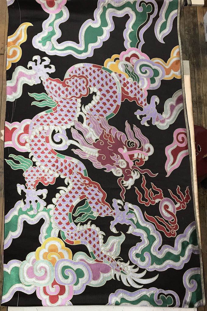 Multi Color Giant Dragon Cloud Brocade Fabric