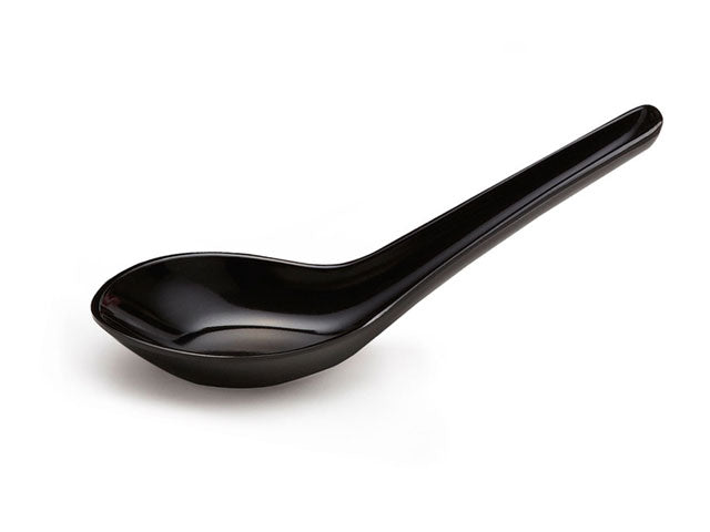 Melamine Soup Spoon - Black