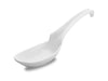 Melamine Soup Spoon with Notch & Stopper - White