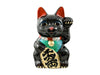 Black Lucky Cat (Maneki-Neko Welcoming Cat) 8.5" Coin Bank