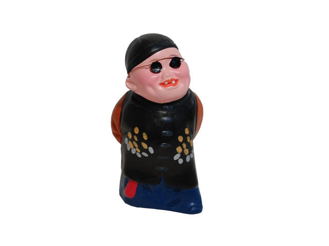 Hand Painted Clay Figurine (N) - Man with Beaming Face
