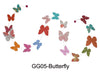 A lively paper garland of elegant butterflies 