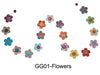 A cheerful paper garland of simple flowers