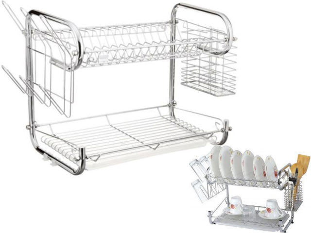 Double Tier Kitchen Dish Rack