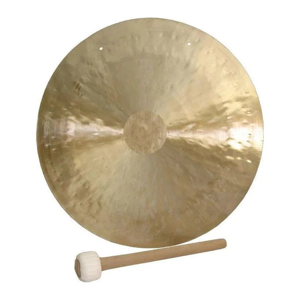 11.5" brass gong with mallet 