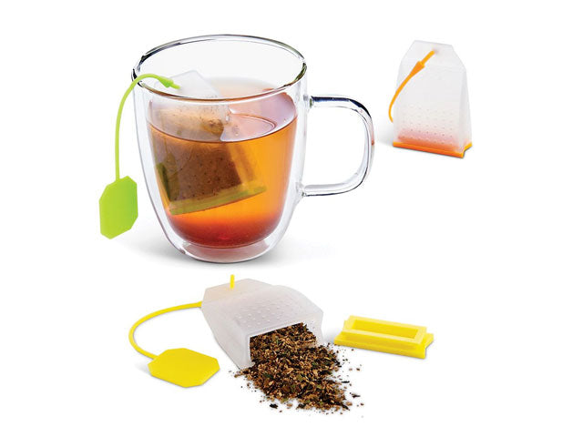 Reusable Silicone Tea Bag Infuser, Set of 3