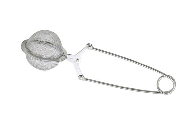 Stainless Steel Snap Mesh Tea Ball. Made from 18/8 stainless steel; compact for easy storage; measures 6-inches x 1.5-inches