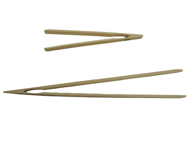 6.5" (top) and 12" (bottom) bamboo tongs
