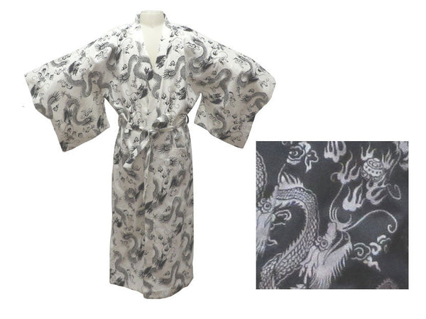 Ramie/ Cotton dragon print robe