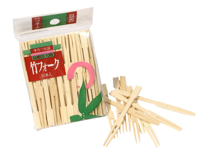Bamboo Mini Forks - 3.5in.