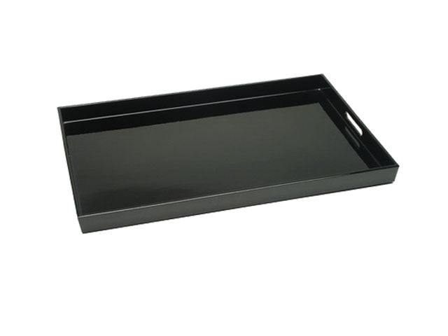 Plastic Lacquer Serving Tray with Handle - 19 x 12.5 in.