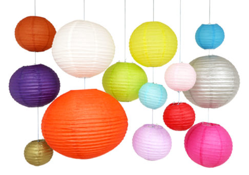 Primary color paper online lanterns