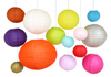 Various color and size paper lanterns.