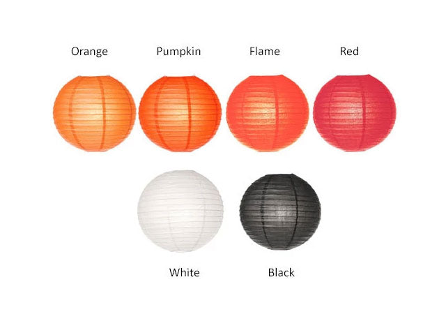 Wire Frame Spherical Paper Lantern (Color Group 1)