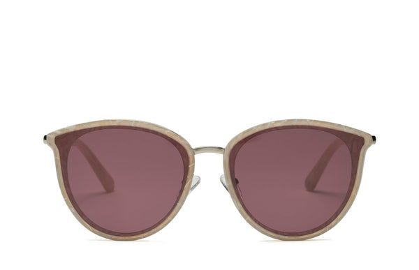 Front view of Covry - Maia Beige Sunglasses