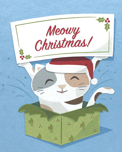 Handcrafted Cards: Meowy Christmas