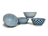 Four geo pattern bowls