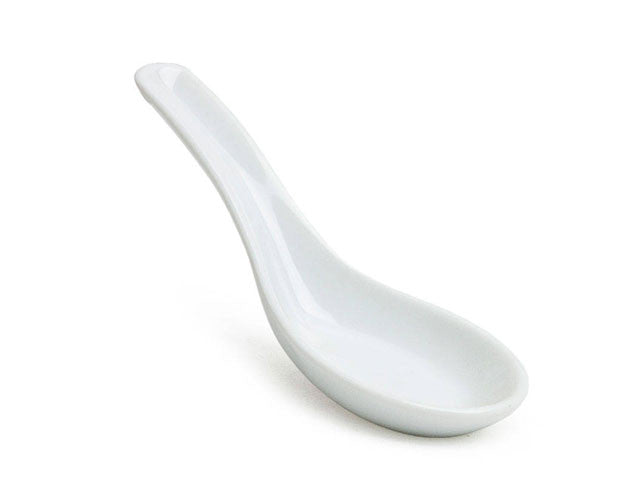 Premium Quality White Ceramic Soup Spoon ( Available 3/22/24 )
