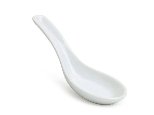 Premium qualtiy white ceramic soup spoon