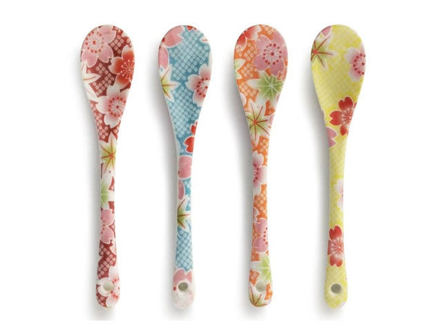 Floral Print Dessert Spoon Set