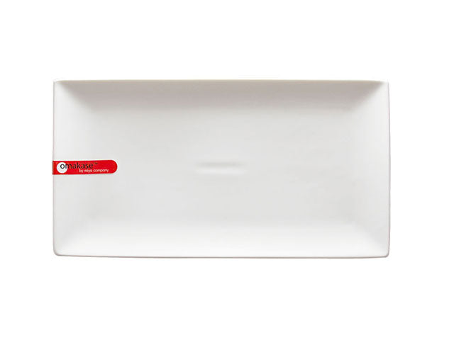 Omakase White Ceramic Serving Plate - Rectangular