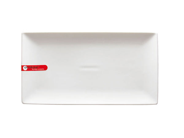 Omakase white ceramic serving plate- rectangle