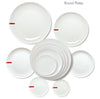 Omakase White Ceramic Serving Plate - Round