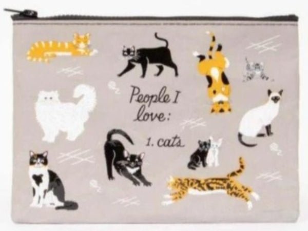 people i love cats nylon pouch