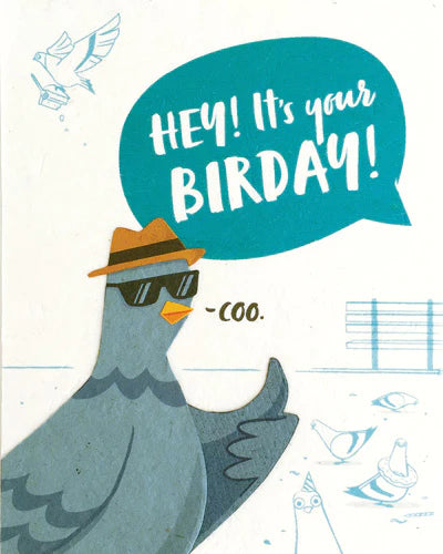 Handcrafted Cards: Pigeon Birthday