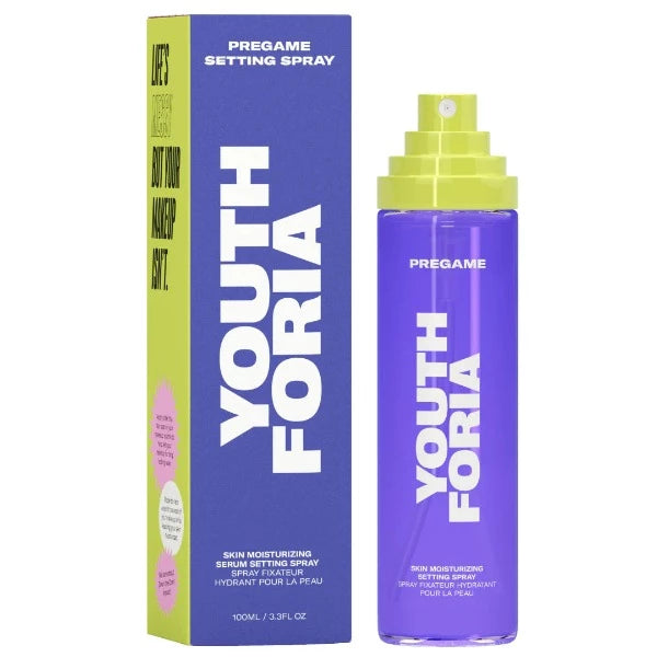 Youthforia Pregame Setting Spray and packaging