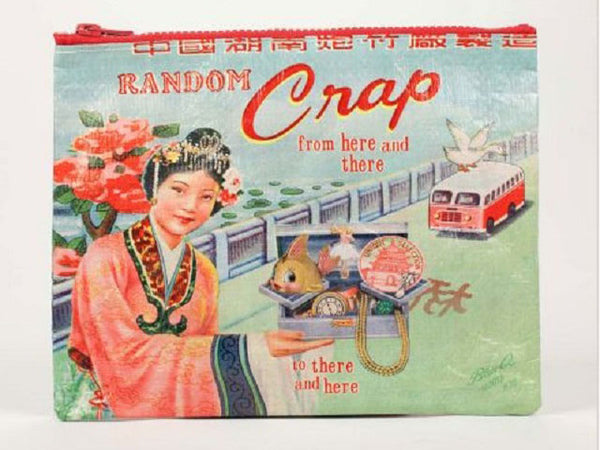 Nylon zipper pouch:"random crap"