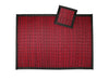 Red place mat and coaster