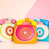 Ring Ring Phone Handbag in pink, mint green, and blue