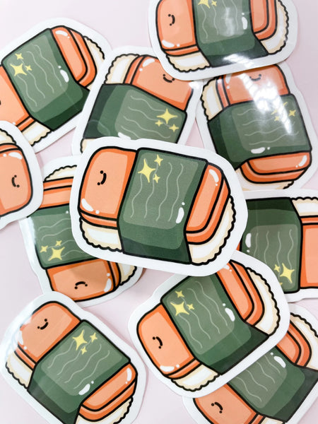 Spam Musubi Sticker with smiling faces