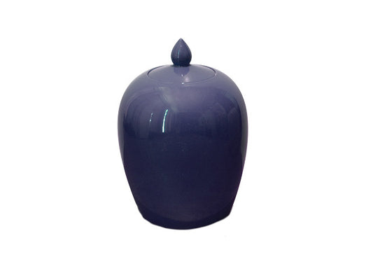 Violet Melon shaped ceramic jar.