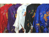Five Silk embroidered robe- dragon/ phoenix design: It comes in red, purple, white, black, and blue