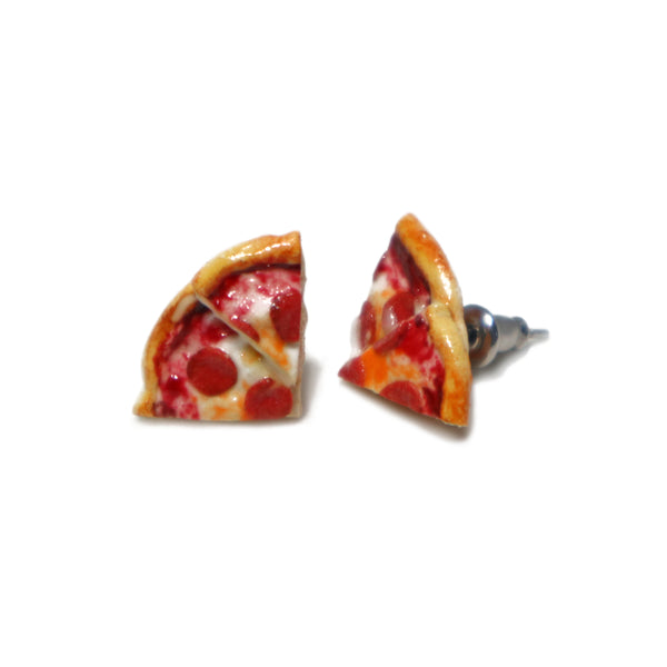 Pizza earring studs