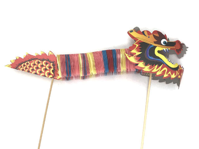 Fiesta Colored Paper Accordion Dragon Pick
