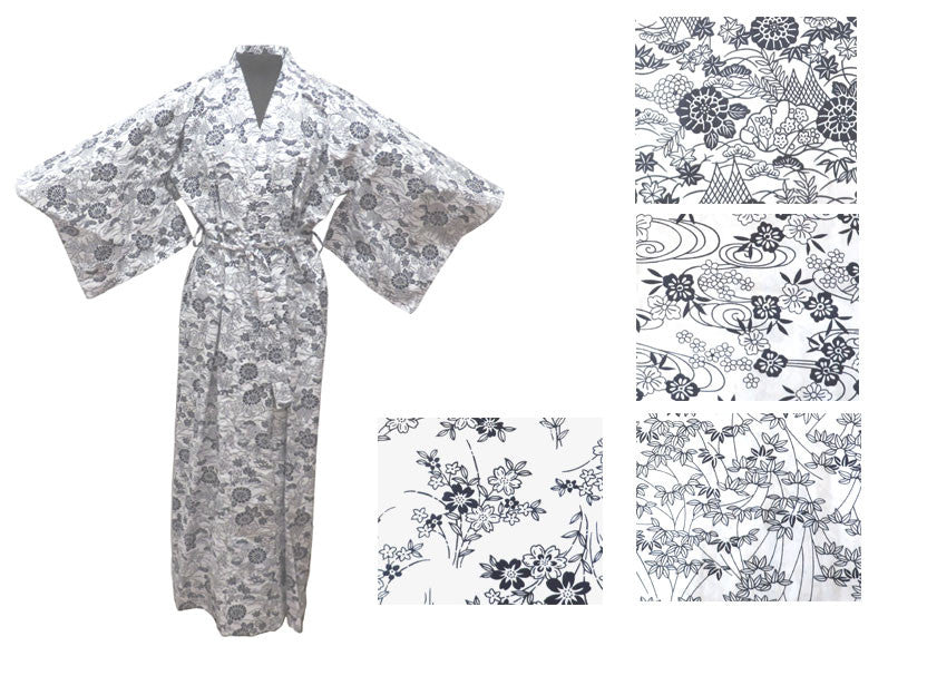 Cotton Floral Print Robe - Ankle Length