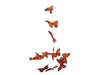 Monarch Feather Butterfly Garland - Orange Hanging